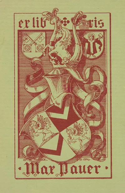 Макс Пауэр – экслибрис by Лоренц Макс Ройде, 1900 — digital art print download