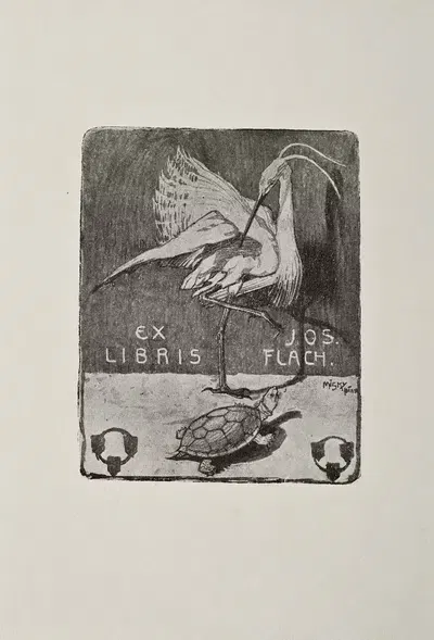Экслибрис Юзефа Флаха by Людвик Миски, 1912 — digital art print download