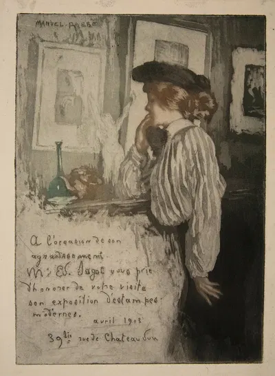 Посетительница by Мануэль Роббе, 1903 — digital art print download