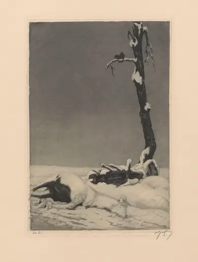 Заснеженный by Оскар Граф, 1914-1915 — digital art print download
