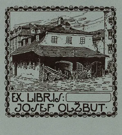 Bookplate; Josef Olžbut by Otakar Štáfl, 1910 — digital art print download