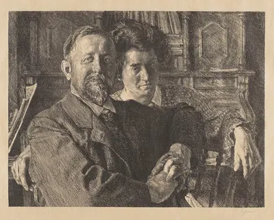 Портрет Франца Лангенрейха и его жены by Отто Грейнер, 1901 — digital art print download