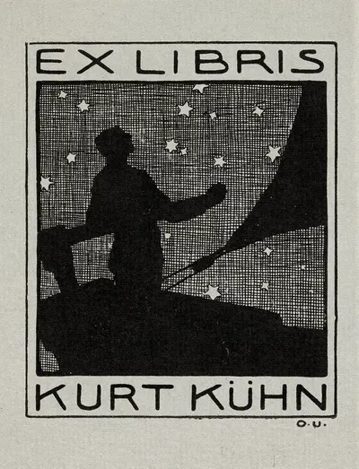 Bookplate of Kurt Kühn by Otto Ubbelohde, 1909 — digital art print download