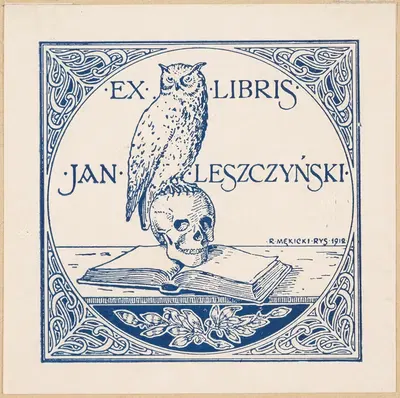 Экслибрис Яна Лещинского. by Рудольф Меньчик, 1912 — digital art print download