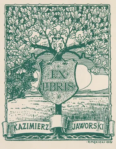 Экслибрис Казимира Яворского by Рудольф Меньчик, 1912 — digital art print download