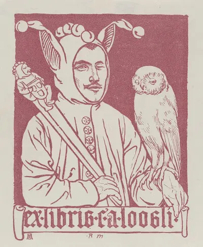 Экслибрис К.А. Лоосли by Рудольф Мюнгер, 1900 — digital art print download