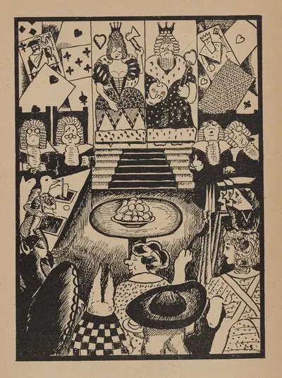 Alice's adventures in Wonderland by Serge Chubine, 1923 — digital art print download