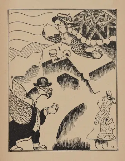 Alice's adventures in Wonderland. by Serge Chubine, 1923 — digital art print download