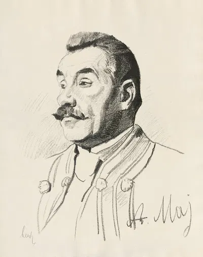 Portrait of Andrzej Maj by Stanisław Lentz, 1919 — digital art print download
