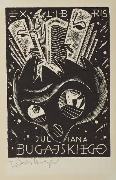 Экслибрис Юлиана Бугая by Тадеуш Чешлевский, 1941 — digital art print download