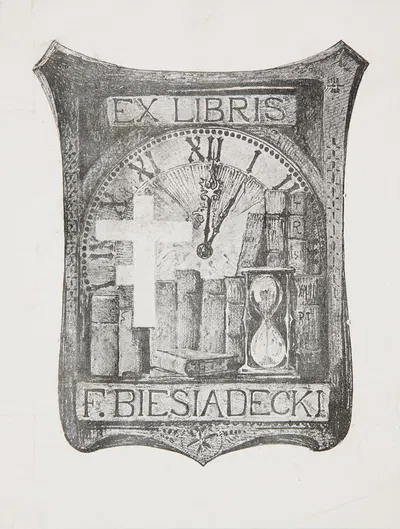 Экслибрис Францишека Бесиадецкого by Тадеуш Рихтер, 1903 — digital art print download
