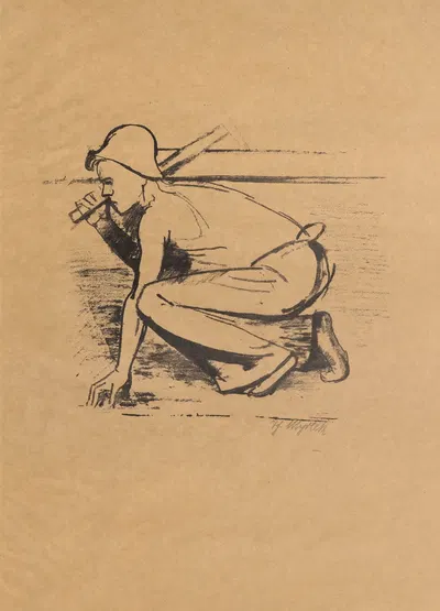 Каменщик by Томас Мыртек, 1935 — digital art print download