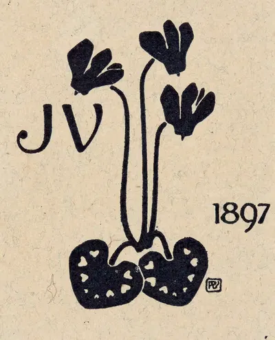 Экслибрис; Ж.В. 1897 by Войтех Прейссиг, 1897 — digital art print download