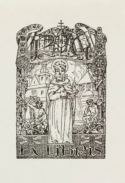 Bookplate of P.G. by Vytautas Pranas Bičiunas — digital art print download