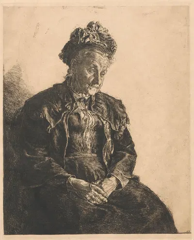 Старая женщина by Уолтер Буд, 1910 — digital art print download