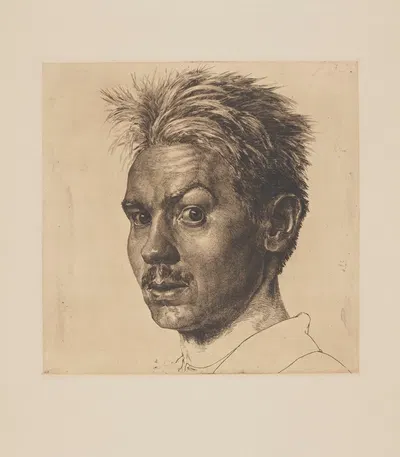 Head of a Man by Walter Bud, 1910 — digital art print download