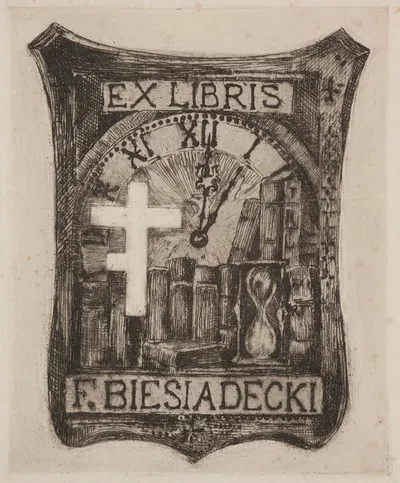 Экслибрис Францишека Бесиадецкого by Ванда Коржениовска, 1903 — digital art print download