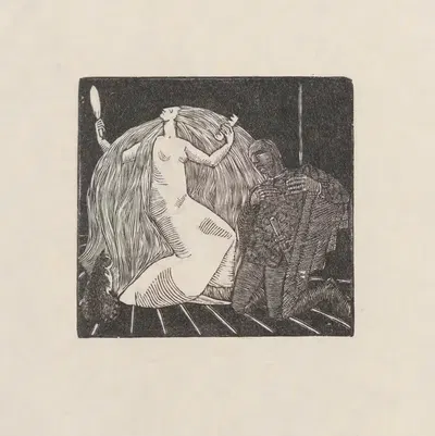Колдунья с рыцарем by Виктория Горыńска, 1929 — digital art print download