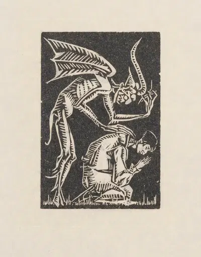 Дьявол и монах by Виктория Горыńска, 1924 — digital art print download