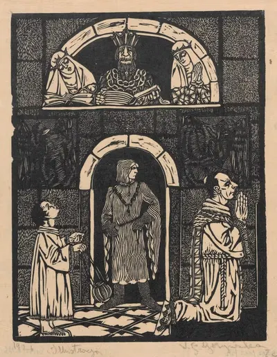 Иллюстрация к 'Стародунской легенде' by Виктория Горыńска, 1926 — digital art print download