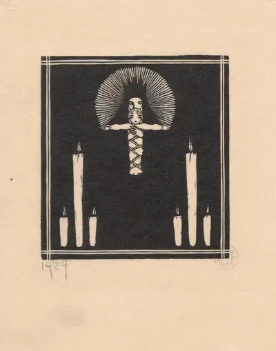 Мадонна 1929 (Пожелание на праздник) by Виктория Горыńска, 1929 — digital art print download