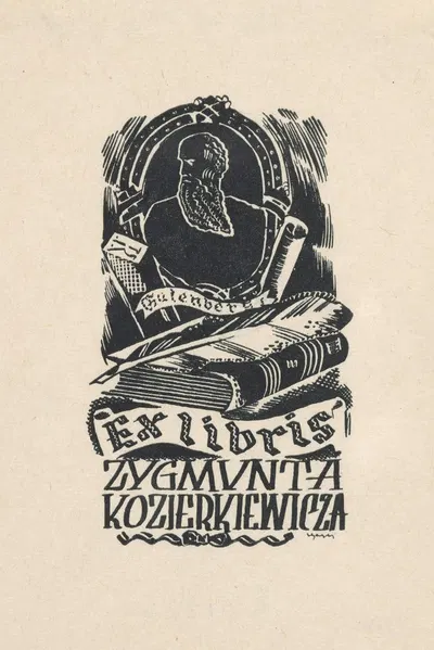 Экслибрис Зигмунда Козьеркевича by Витольд Гавецкий, 1944 — digital art print download