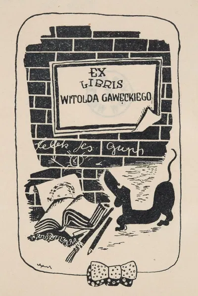 Экслибрис – автоэкслибрис Витольда Гавецкого (1911-1946) by Витольд Гавецкий, 1911-1946 — digital art print download