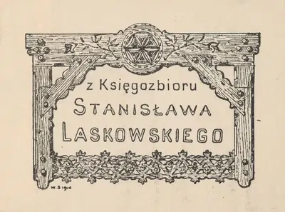 Экслибрис Станислава Ласковского by Владислав Штольцман, 1910 — digital art print download