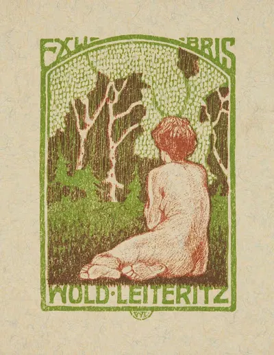 Экслибрис Вольда. Лейтериц by Вольдемар Лейтериц, 1908 — digital art print download