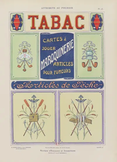 Атрибуты по трафарету Пл.24 by А. Шарайрон, 1914 — digital art print download