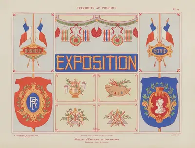 Атрибуты по трафарету, пл. 25 by А. Шарайрон, 1914 — digital art print download