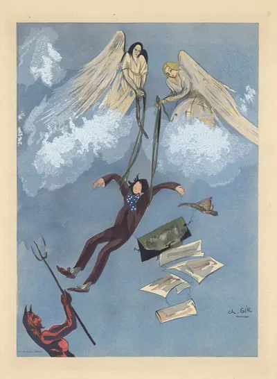 Аллегория для меню художественной ассоциации 'Ле Корне' by Шарль Жир — digital art print download