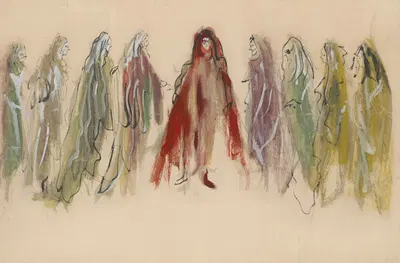 Ла Сильфида – макет костюма – девять ведьм by Кристиан Берар, 1946 — digital art print download