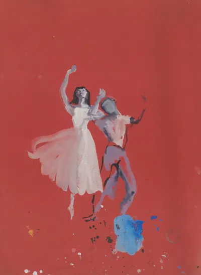 Моцартия – макет костюма – танцующая пара by Кристиан Берар, 1933 — digital art print download