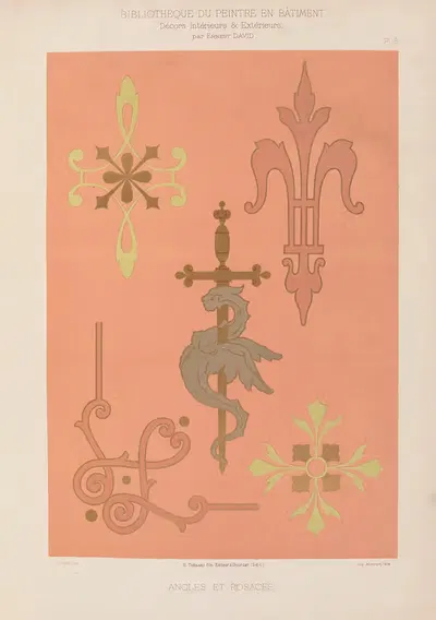 Décors Intérieurs et Extérieurs Pl.09 by Ernest David, 1890-1891 — digital art print download