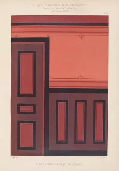 Décors Intérieurs et Extérieurs Pl.32 by Ernest David, 1890-1891 — digital art print download