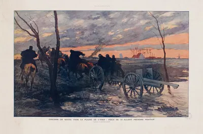 Закат на равнине Исер by Жорж Бертен Скотт, 1914 — digital art print download