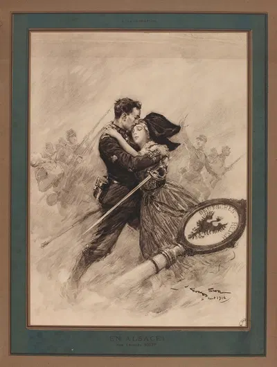 В Эльзасе! by Жорж Бертен Скотт, 1914 — digital art print download