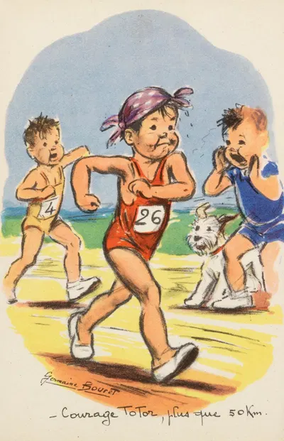 Courage Totor, plus que 50km by Germaine Bouret — digital art print download