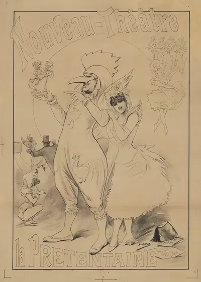 Новый театр. Претендант by Анри Буланже Грей, 1890 — digital art print download