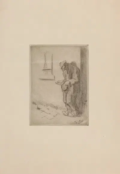 Просящий милостыню нищий by Анри-Габриэль Ибель, 1895 — digital art print download