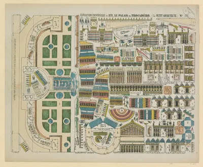 Маленький архитектор. № 116, Всемирная выставка 1878, дворец Трокадеро by Имп. Пеллерен и Ко, 1875 — digital art print…