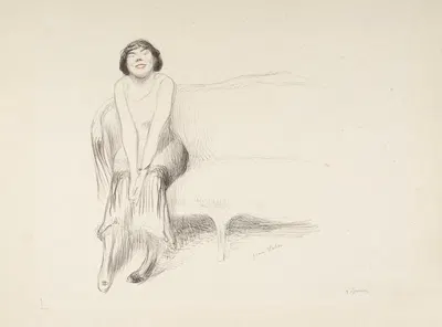Модель, беседующая by Жан Вебер, 1912 — digital art print download