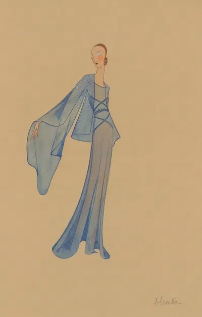 Амфитрион 38 – Алкмена, темно-синее платье by Жанна Ланвен, 1929 — digital art print download