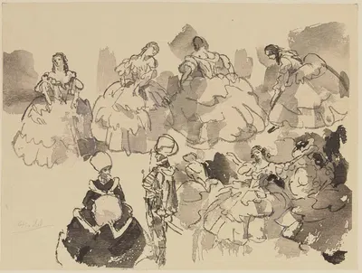 Études de danseuses by Jules Chadel, 1934 — digital art print download