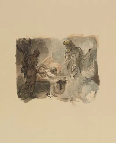 Mort d'Alceste by Jules Chadel, 1938 — digital art print download