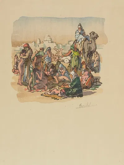 Projet d'illustration de livre by Jules Chadel, 1938 — digital art print download
