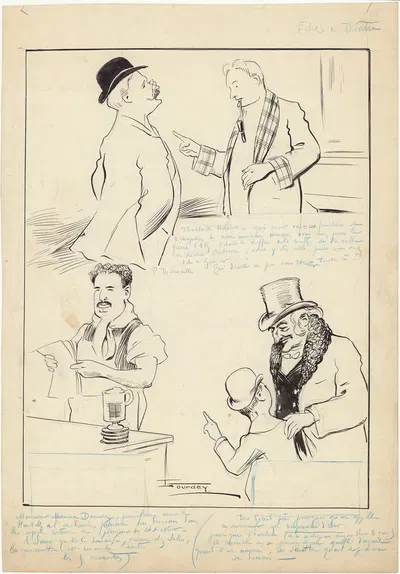 Эхо театра – Пьер Декурсель и Морис Донне by Морис Лурде, 1908 — digital art print download