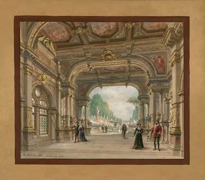 Гугеноты, акт I by Филипп Мари Шаперон, 1896 — digital art print download