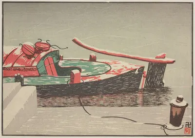 Барка в Норидже, Англия by Проспер-Альфонс Исак, 1908-1912 — digital art print download